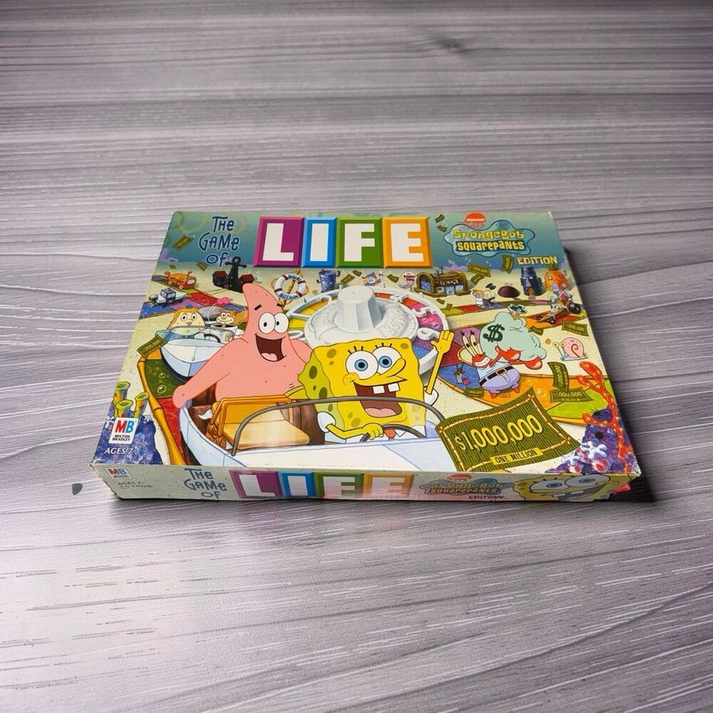2005 Hasbro SpongeBob Squarepants The Game of Life Board Game